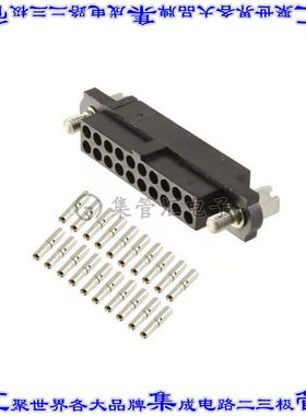 M80-4602042 矩形连接器20POS插座2排2mm母插口黑色压接镀金自由