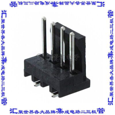 3-647166-4 针座连接器4POS接头2.54mm公形插针表贴SMD锡