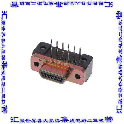 MDM-15PCBR-TL56 连接器15POS插头公引脚2排D-TYPE型面板安装通孔