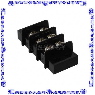 1546306-3 端子块连接器3电路隔板接线座2排9.5mm螺钉