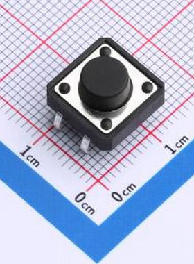 TS015-CBW1FH6.5 12*12*6.5mm 直插 250GF 轻触开关 插件-4P,12x1