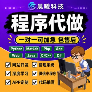 软件开发定制作微信小程序APP代做java代码代编写设计python编程