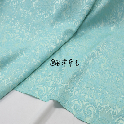 雨泽限量欧式复古风新中式提花涤棉混纺时装布料 汉服连衣裙旗袍