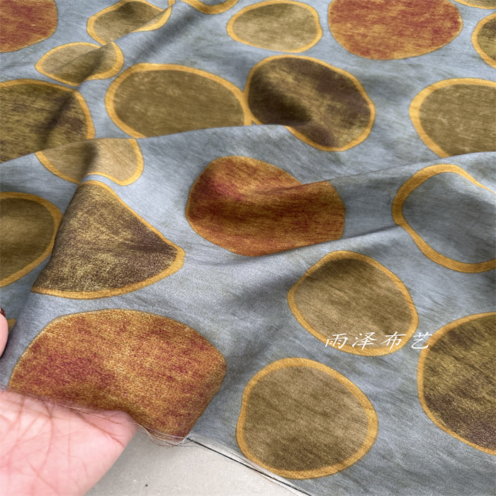 天丝麻服装服饰中国风扎染印花