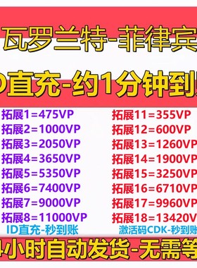 Valorant瓦罗兰特代充菲律宾服vp点数充值 无畏契约 兑换码CDK卡