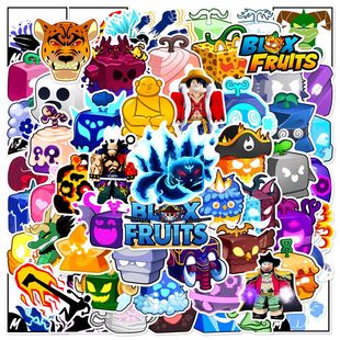 60张游戏blox fruits卡通创意贴画笔记本电脑水杯吉他手机diy贴纸
