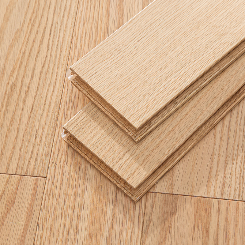 美国红橡木纯实木地板原木本色灰色家用卧室地暖锁扣南浔厂家直销