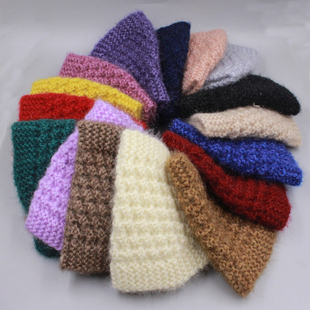 新款发带发箍头带头套毛线针织保暖宽边韩版束发带护耳不掉毛加厚