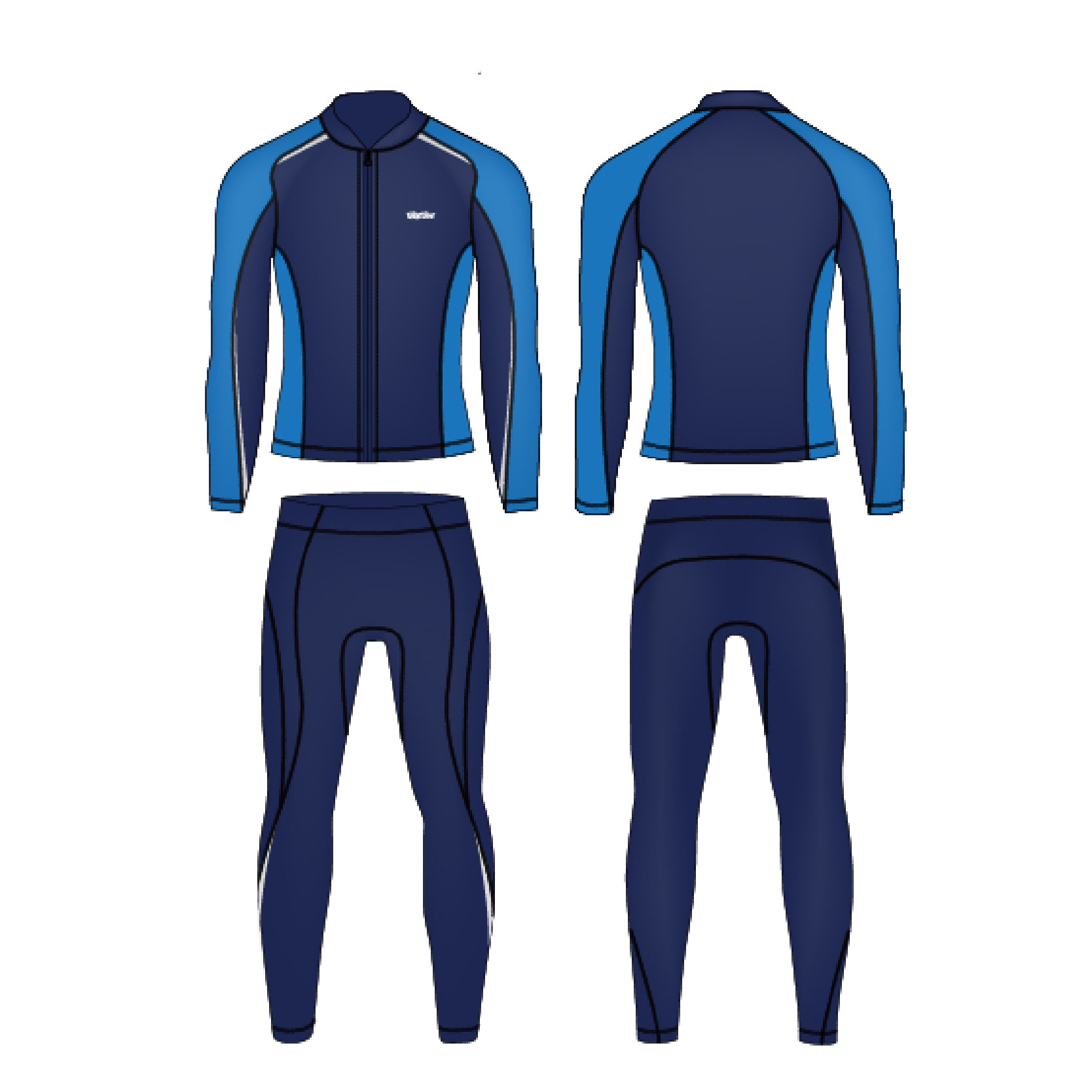 专业产品绘图男女情侣健身服暴汗紧身衣团队服装原创创新设计图稿