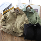 男童夹棉外套秋冬款 棉衣 男孩加棉加厚假两件衬衫 2026新儿童装 冬季