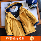 5折专区 专Gui品质秋冬加绒男童外套夹克儿童风衣摇粒绒冲锋衣