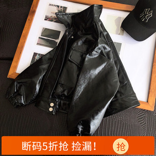 小童痞帅炸街立领拉链外套男孩酷 儿童PU皮衣春秋季 5折专区