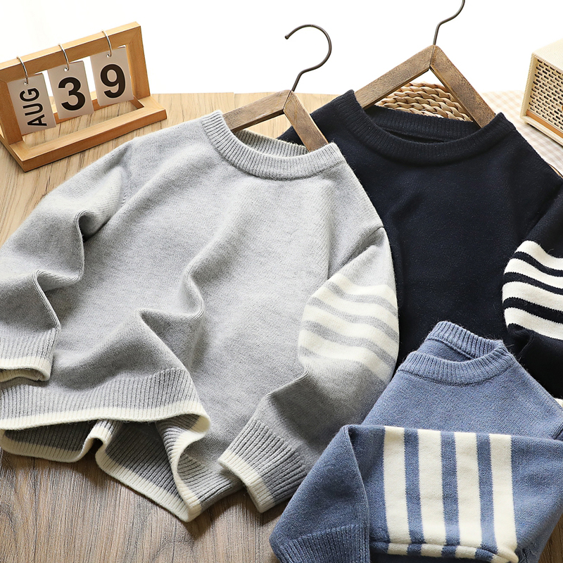 男童毛衣秋冬2025新款中大童保暖内搭儿童装上衣亲子装打底针织衫