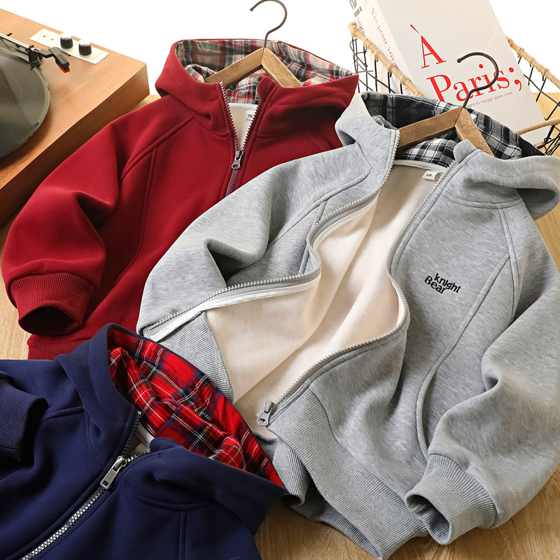 男童加绒外套秋冬新款2026儿童加厚一体绒中大童男孩连帽保暖开衫,童装/婴儿装/亲子装,普通外套,淘宝优惠券,粉丝福利购,淘宝优惠卷