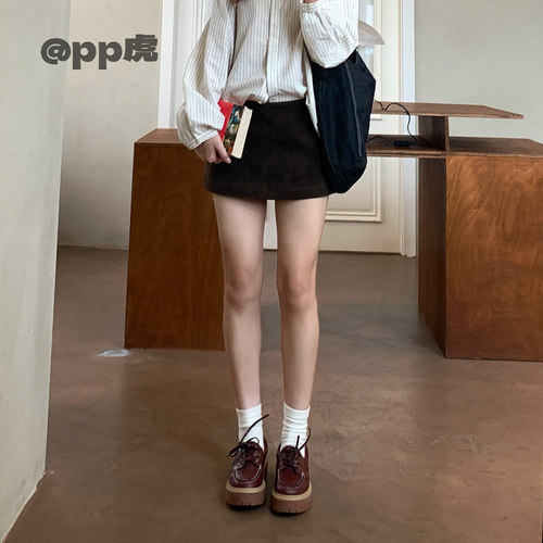 pp虎''摩登短裙''复古氛围感修身显瘦百搭半身短裙SKT26984