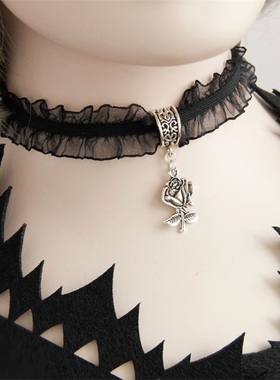 日韩风蕾丝吊坠饰品锁骨链