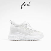 女鞋 内增高松糕厚底运动休闲鞋 女健步鞋 fed反向度假秋季 老爹鞋 女