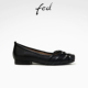fed羊皮女鞋 女 女芭蕾玛丽珍鞋 秋季 真皮方头浅口猪嘴低跟粗跟单鞋