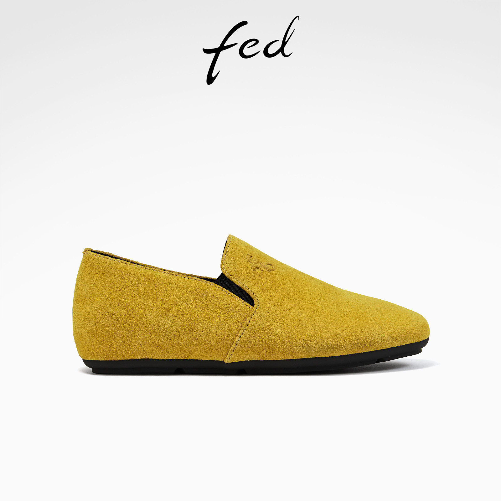 fed高丝光牛反绒秋女鞋圆头低跟软底单鞋女平底鞋一脚蹬豆豆鞋女,女鞋,深口单鞋,淘宝优惠券,粉丝福利购,淘宝优惠卷