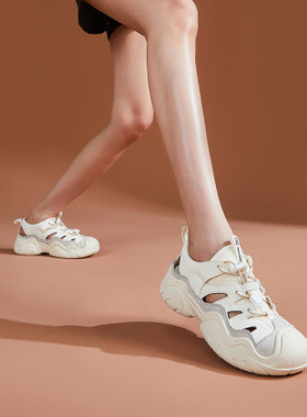 fed运动凉鞋夏季新款女鞋户外登山鞋白色大头鞋女款D0709-ZCA608