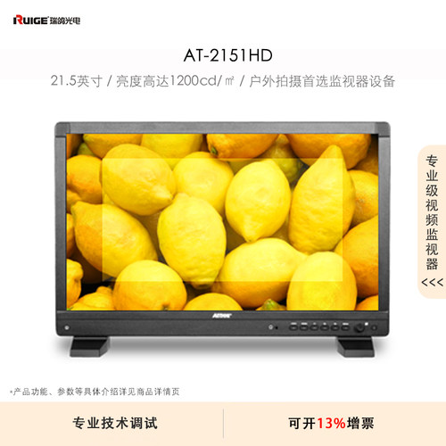 瑞鸽光电（RUIGE）专业 AT-2151HD 21.5英寸视频色彩监视器设备