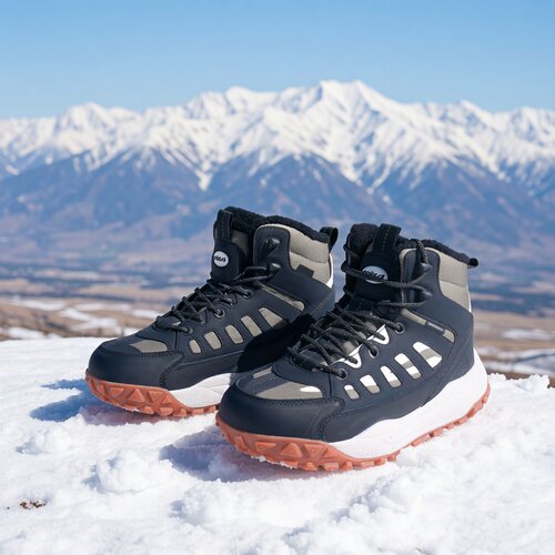 东北旅游抗寒-30厚底保暖雪地靴真皮宽楦防水加绒加厚户外雪地棉