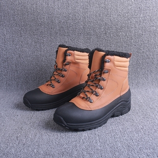 外贸真皮冬季 保暖雪地靴加绒加厚户外雪地棉全防水雪地棉高帮男靴