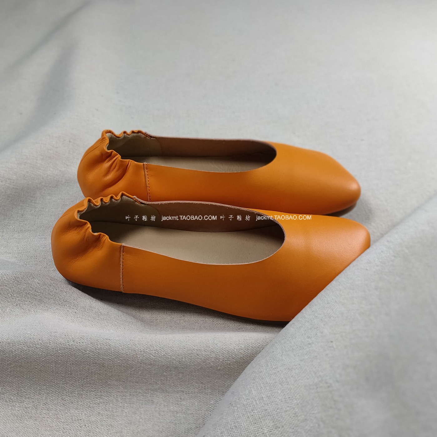 纯原！无法取代舒适复古洋气经典蝴蝶结牛皮百搭裸色芭蕾鞋