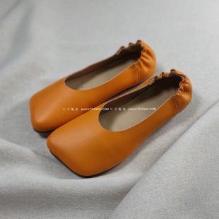 复古洋气显瘦防掉脚平跟真皮芭蕾鞋 纯原 无法取代舒适明星街拍款