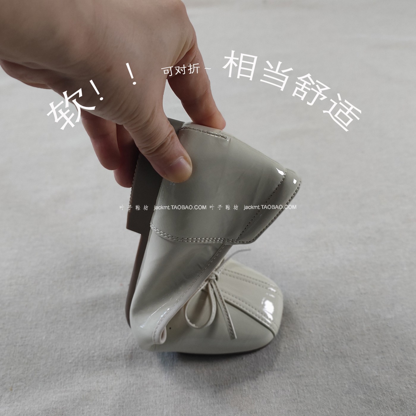 云朵触感！舒适真皮白色方头单鞋女夏百搭平底鞋软底鞋奶奶鞋工鞋