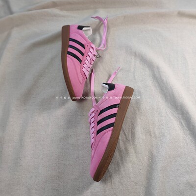 牛货~纯原！2026新款~时髦洋气布洛克樱花粉全羊皮德训鞋运动鞋女