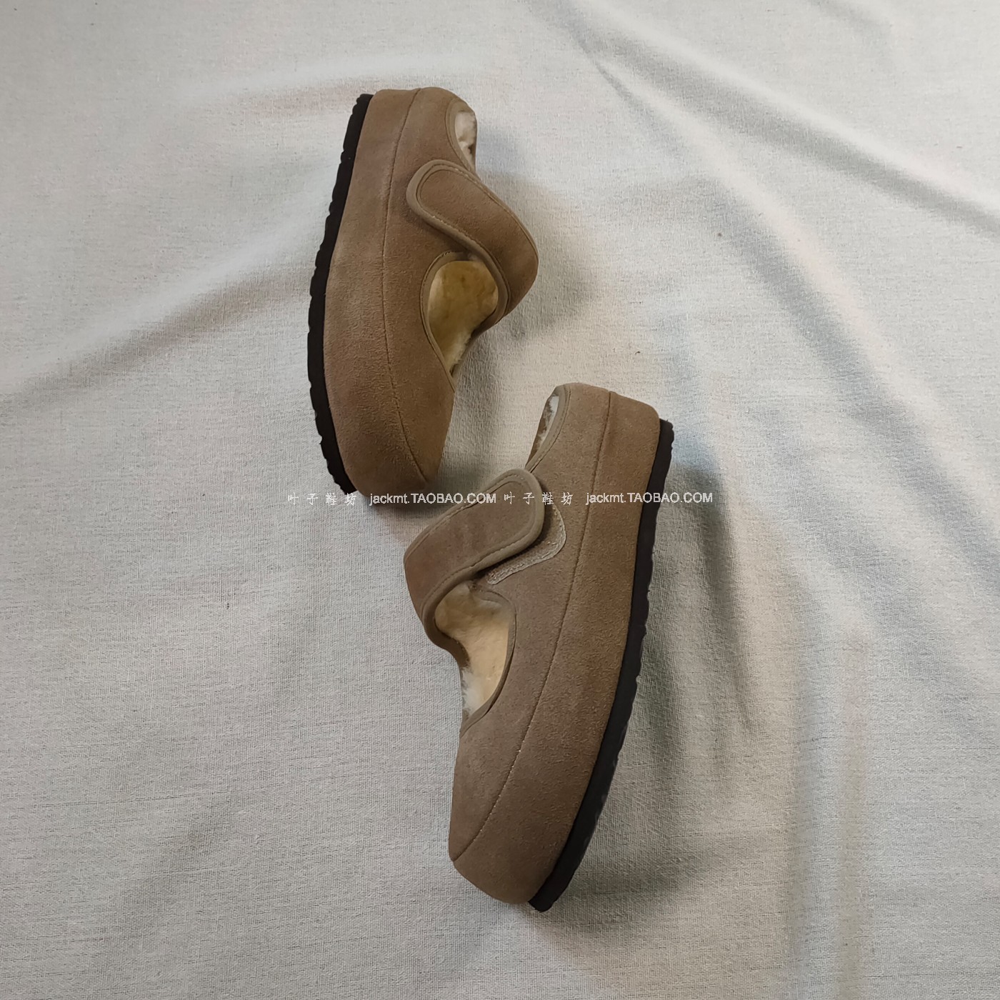 纯原~牛货！冬新款 欧美范时髦不失温度洋气羊毛明星款厚底穆勒鞋