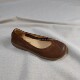 仅1对 复古洋气棕咖色百搭真皮手工芭蕾鞋 纯原 无法取代舒适