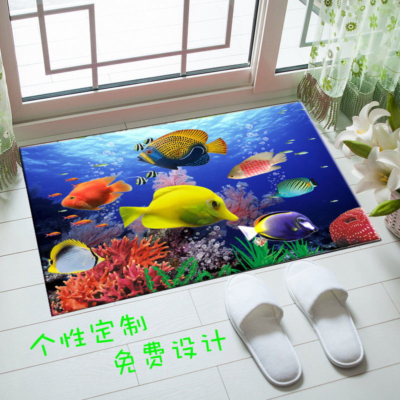 免洗钢化玻璃地垫门口脚垫地踏脚踏家用进户垫 玄关垫定制包邮