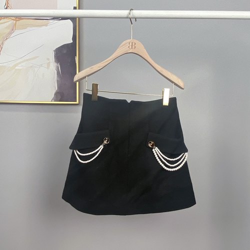 映氏ins珍珠装饰半身裙国内代购