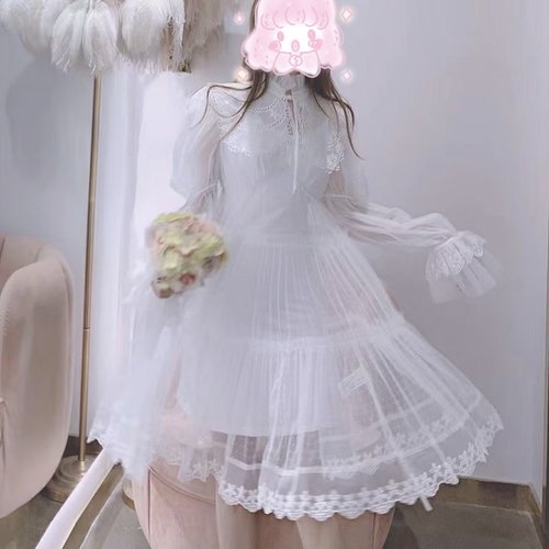 映氏ins女装专柜国内代购2021秋421360042蕾丝连衣裙爆款实拍热卖