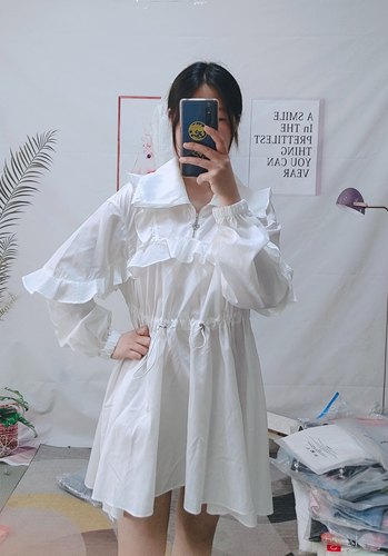 映氏ins女装专柜国内代购2020秋420360060长袖休闲连衣裙