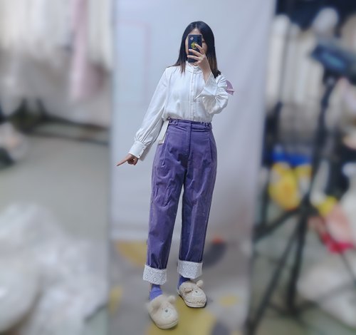 映氏ins女装国内代购2020秋5203420050灯芯绒两穿含棉休闲裤