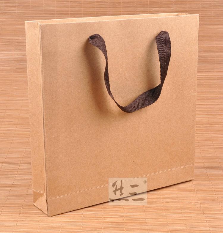 普洱茶牛皮纸包装厚单饼手提袋礼品茶手提袋茶叶纸袋饼茶袋