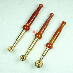 新品玉石旱烟锅玛瑙烟嘴掌中宝烟袋锅香烟锅烟丝锅卷烟锅老式烟杆