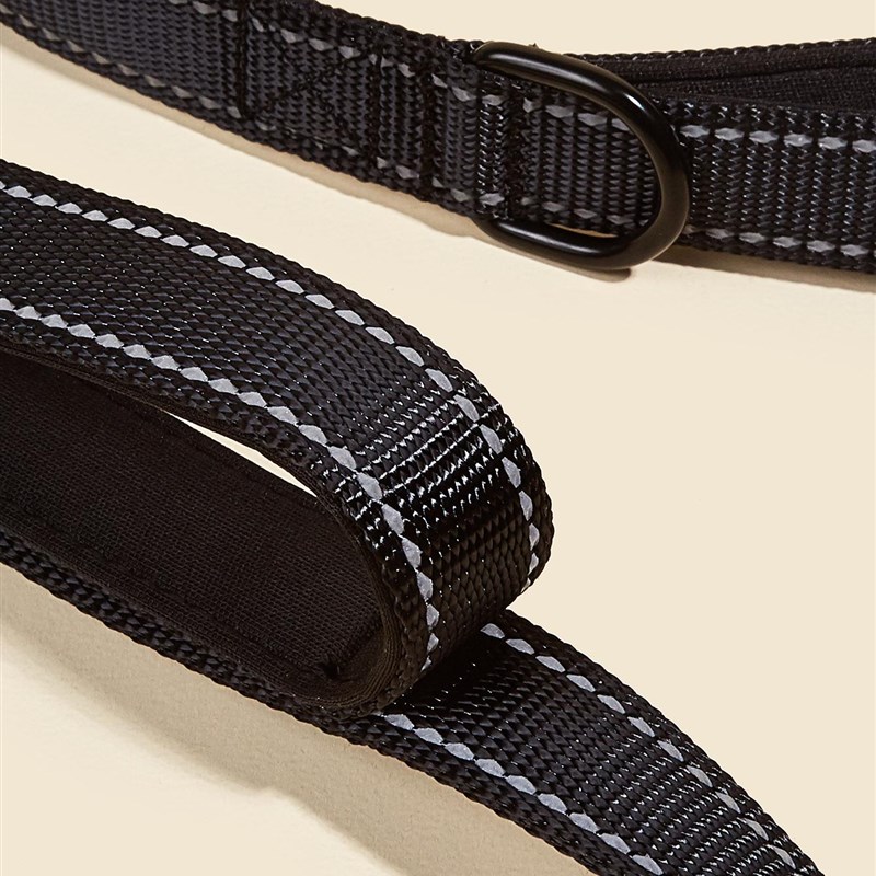 热销宠物双拉手狗绳中大型犬双头尼龙遛狗牵引绳宠物跑步牵引绳