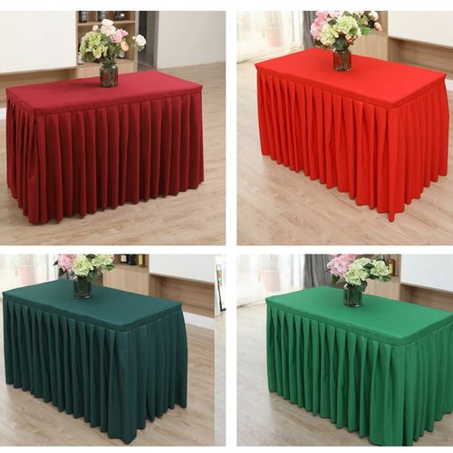 热销定做IBM桌布桌套桌罩台布签到台裙会议桌裙婚庆展会活动台布