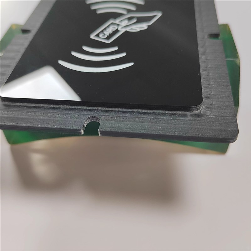 热销黑色嵌入式亚克力闸机盖板充电桩电梯请刷卡面板门禁读卡隔板