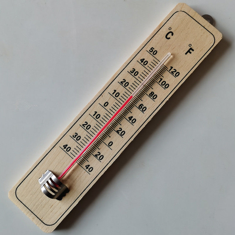 热销家用室内外原木温度计挂客厅办公室教室寒暑表高精度大棚温度