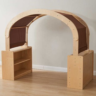 热销早教托育室内阅读区角柜安静角落透光阅读方屋安静小屋六角角
