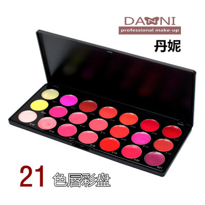 DANNI/丹妮深蓝系列21色口红盘 唇彩盘 缤纷多彩 专业彩妆 初学者