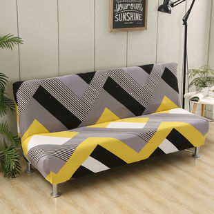 热销弹力沙发床套罩无扶手沙发套全包万能套全盖简约现代定做折叠