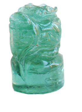 天然阿富汗帕拉伊巴立体精雕吊坠