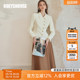 罗衣新中式 粗花呢翻领通勤外套09910 干练小香风外套女春白色修身
