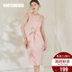 罗衣温柔粉色修身 包臀裙08899 气质通勤无袖 连衣裙女2025夏装 新款